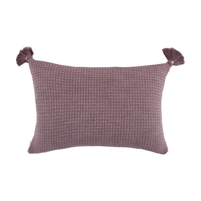 King Textured Decorative Throw Pillow with Pompom Detail