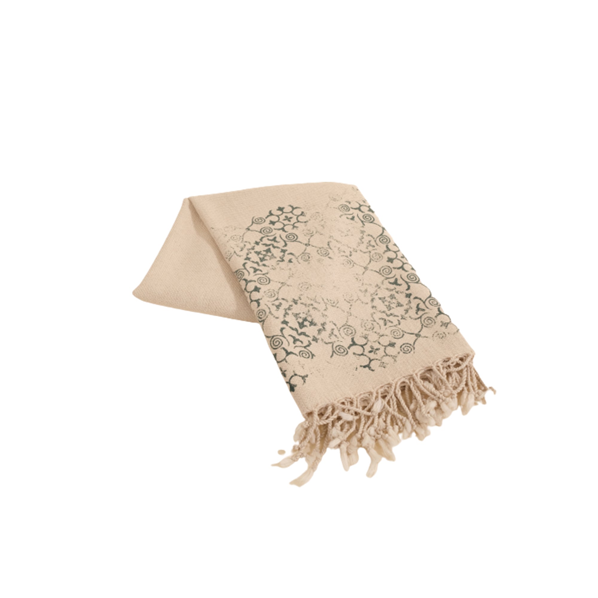 Tripolis Washed Block Printed Linen Turkish Towel