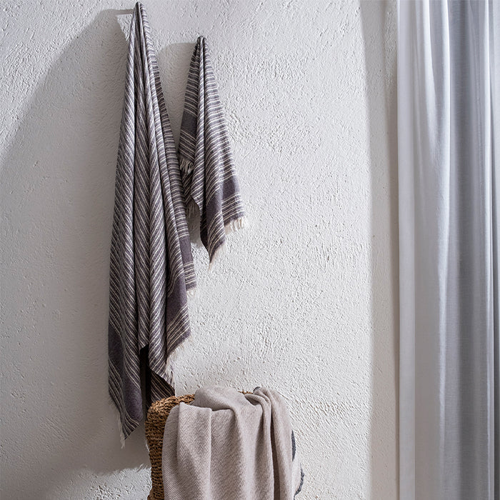 Naru Linen Striped Turkish Towel